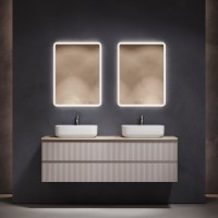 Тумба с раковиной Sancos Snob R 160 doha soft, столешница бежевая TT160A2X, раковина CN5043