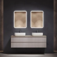 Тумба с раковиной Sancos Snob R 160 doha soft, столешница бежевая TT160A2X, раковина CN5043