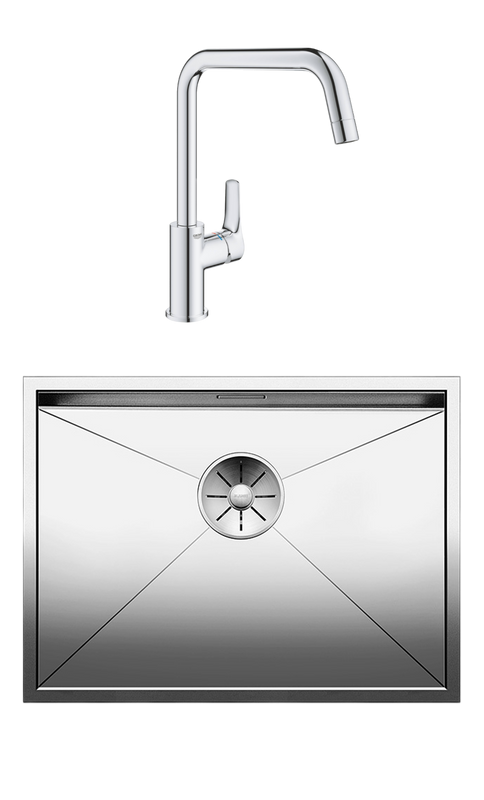 Комплект Мойка Blanco Zerox 500-U + Смеситель Grohe Eurosmart