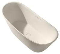 Ванна из искусственного камня AltroBagno Fiorina 090218 170x75 см, отдельностоящая, овальная, на ножках, с донным клапаном