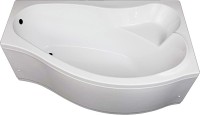 Акриловая ванна Aquanet Palma 00205537 R 170x100 см, угловая, правая, пристенная, белая, асимметричная, с каркасом, с сиденьем