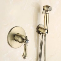 Гигиенический душ Rose R0105Q со смесителем, С ВНУТРЕННЕЙ ЧАСТЬЮ, бронза