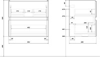Тумба с раковиной SanStar Тоскана 60 дуб сонома светлый, раковина Sanita luxe Fest 60