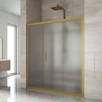 Душевая дверь в нишу Kubele DE019 D3-MAT-BR 160 см, профиль бронза