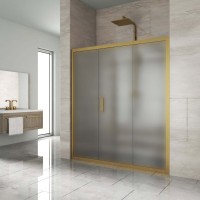 Душевая дверь в нишу Kubele DE019 D3-MAT-BR 160 см, профиль бронза