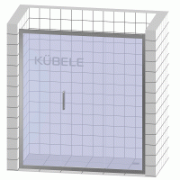 Душевая дверь в нишу Kubele DE019 D3-MAT-BR 160 см, профиль бронза