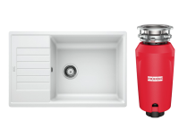 Комплект Мойка Blanco Zia XL 6S Compact 523277 белая + Измельчитель Franke