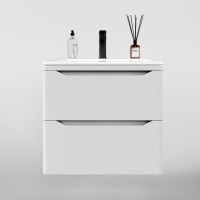 Тумба с раковиной Style Line Марелла 60 подвесная, белая матовая