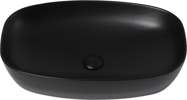 Накладная раковина Abber Rechteck AC2206MB матовая черная