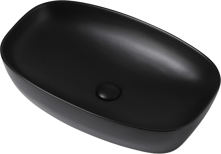 Накладная раковина Abber Rechteck AC2206MB матовая черная