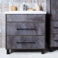 Тумба с раковиной Бриклаер Чили 70 цемент