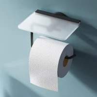 Держатель для туалетной бумаги AM.PM X-Joy A85A341522 с полкой для телефона, черный