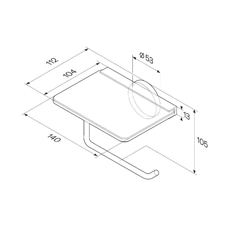 Держатель для туалетной бумаги AM.PM X-Joy A85A341522 с полкой для телефона, черный