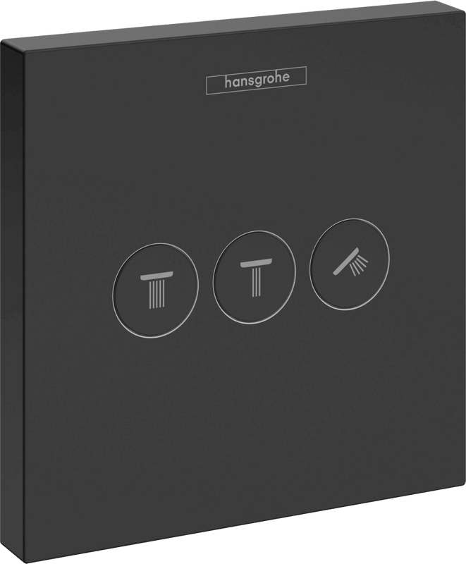 Переключатель потоков Hansgrohe ShowerSelect 15764670 на три потребителя, матовый черный