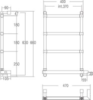 Полотенцесушитель электрический Margaroli Sole 370-542-4 хром Полотенцесушитель электрический Margaroli Sole 370-542-4 хром