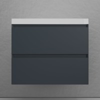 Тумба с раковиной Style Line Манхэттен 70 подвесная, графит, раковина Andrea Classic 70