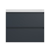 Тумба с раковиной Style Line Манхэттен 70 подвесная, графит, раковина Andrea Classic 70