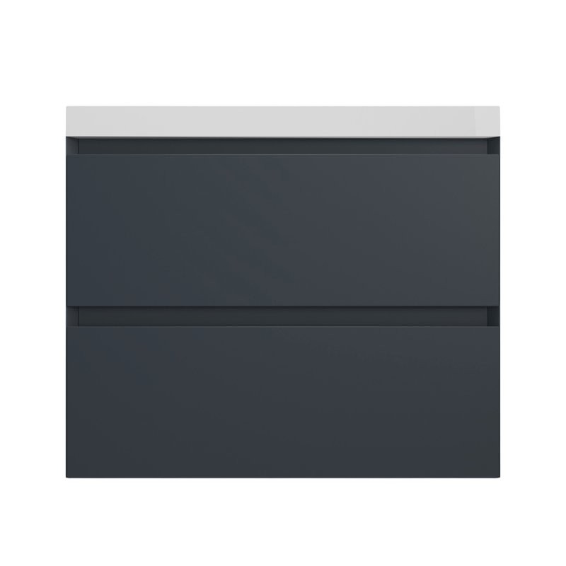 Тумба с раковиной Style Line Манхэттен 70 подвесная, графит, раковина Andrea Classic 70