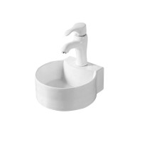 Раковина маленькая в туалет GID Suspendido N9134 29 глянцевая белая, фаянс