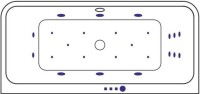 Акриловая ванна Excellent Arana WAEX.ARA18.ULTRA 180x85 см, пристенная, с гидромассажем, белая, с каркасом, со сливом-переливом
