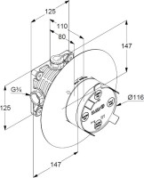 Душевой комплект Kludi Bozz 38658N076 С ВНУТРЕННЕЙ ЧАСТЬЮ, брашированное золото