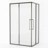 Душевой уголок Cezares Relax RELAX-304-AH-2-120/90-C-GM 120x90, профиль оружейная сталь