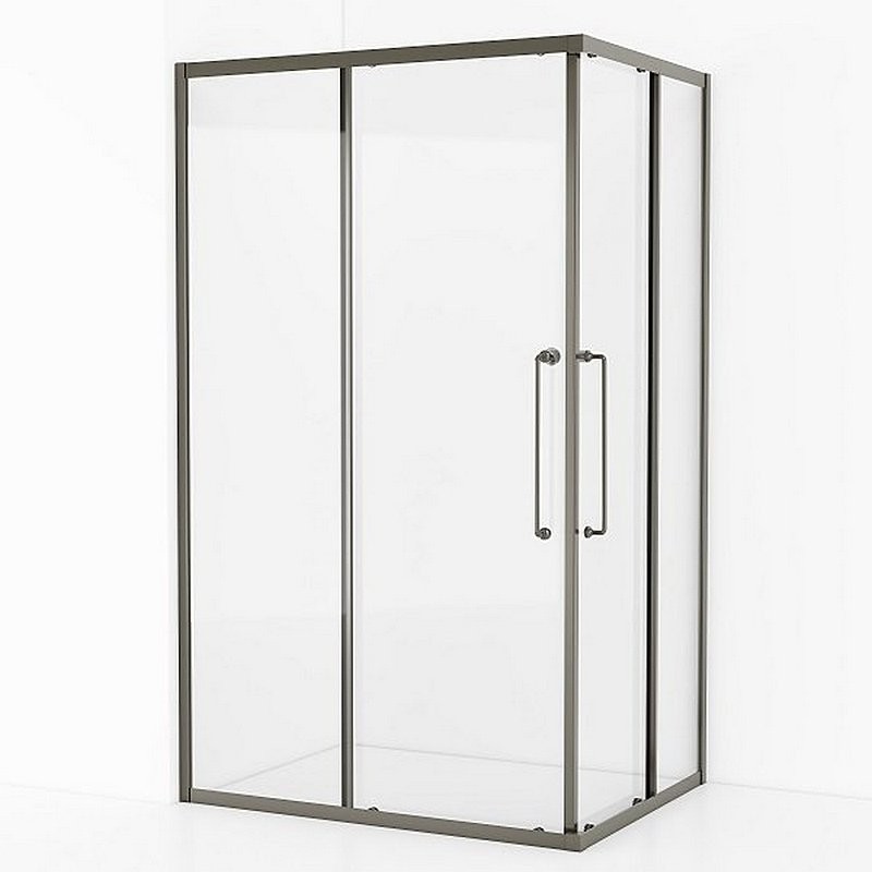 Душевой уголок Cezares Relax RELAX-304-AH-2-120/90-C-GM 120x90, профиль оружейная сталь