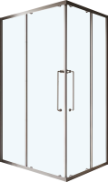 Душевой уголок Cezares Relax RELAX-304-AH-2-120/90-C-GM 120x90, профиль оружейная сталь