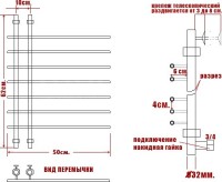Полотенцесушитель водяной Ника Bamboo ЛБ 4 60/50