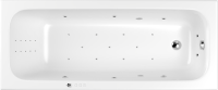 Акриловая ванна WHITECROSS Vibe 0105.170070.100.ULTRANANO.CR 170x70 см, пристенная, с гидромассажем, белая, с каркасом, со сливом-переливом, с донным клапаном