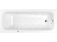 Акриловая ванна WHITECROSS Vibe 0105.170070.100.ULTRANANO.CR 170x70 см, пристенная, с гидромассажем, белая, с каркасом, со сливом-переливом, с донным клапаном