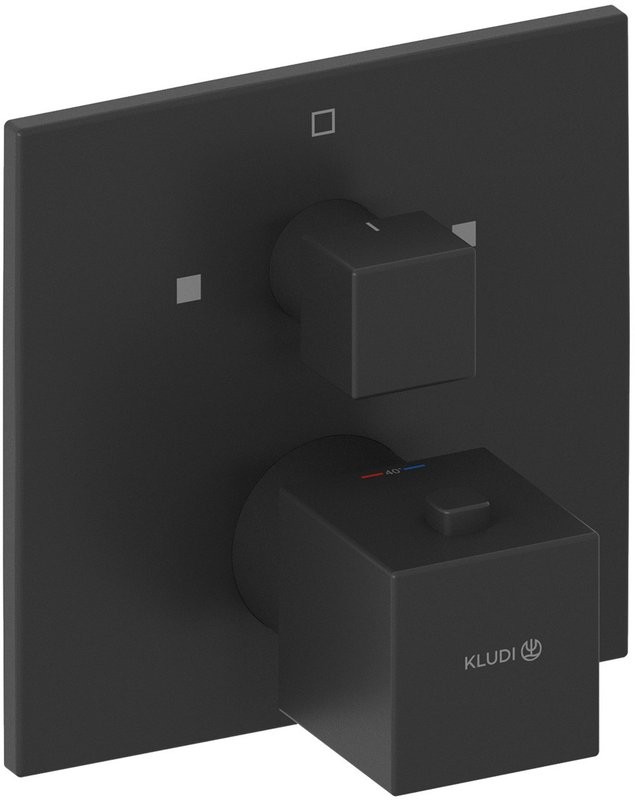 Термостатический смеситель встраиваемый Kludi Decus 548103975 черный матовый