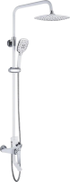 Душевая стойка Rose R1336F белый, хром