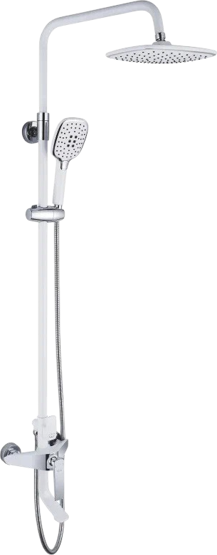 Душевая стойка Rose R1336F белый, хром