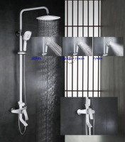 Душевая стойка Rose R1336F белый, хром
