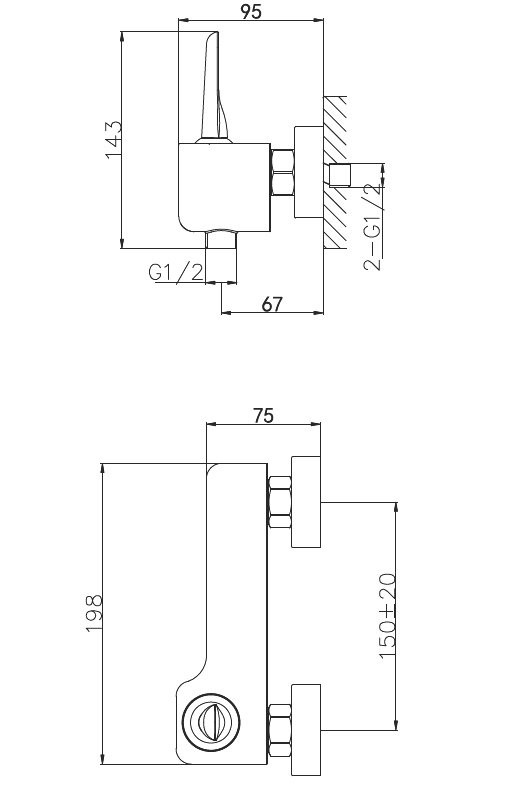 Смеситель для душа Wonzon & Woghand Shark WW-48B4101-CR хром