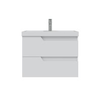 Мебель для ванной комнаты СаНта Антарес 70 подвесная, 2 ящика, белый глянец