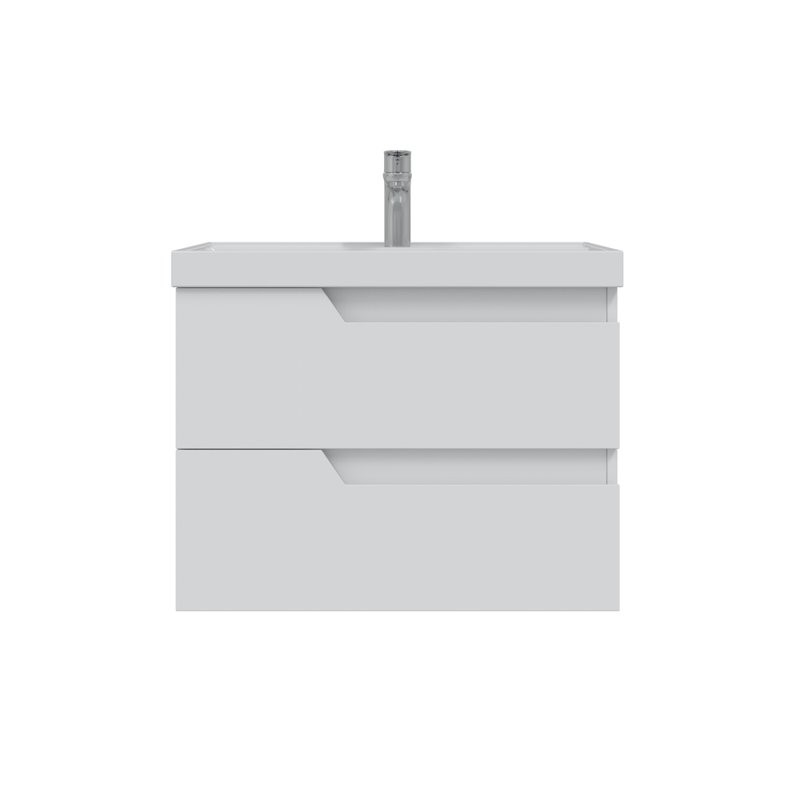 Мебель для ванной комнаты СаНта Антарес 70 подвесная, 2 ящика, белый глянец