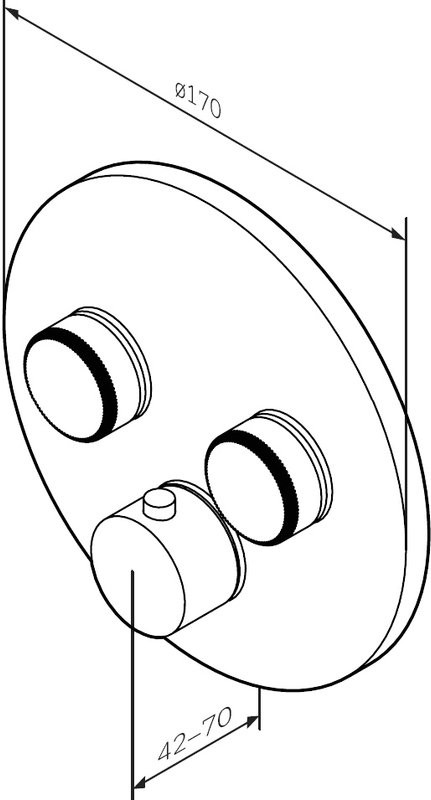 Термостатический смеситель встраиваемый AM.PM Inspire V2.0 F50A85700 С ВНУТРЕННЕЙ ЧАСТЬЮ, хром