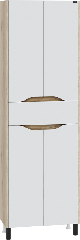 Шкаф пенал для ванной СаНта Сатурн 60 напольный, дуб австрийский