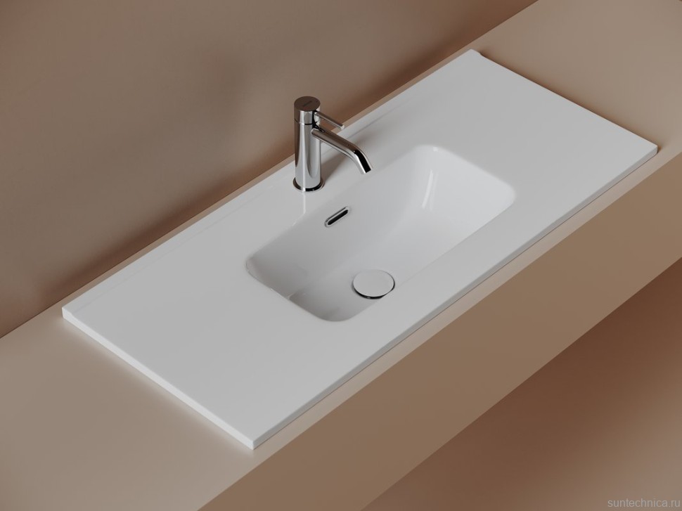 Раковина накладная Ceramicanova Compact 910x395x170, белый, CN7030