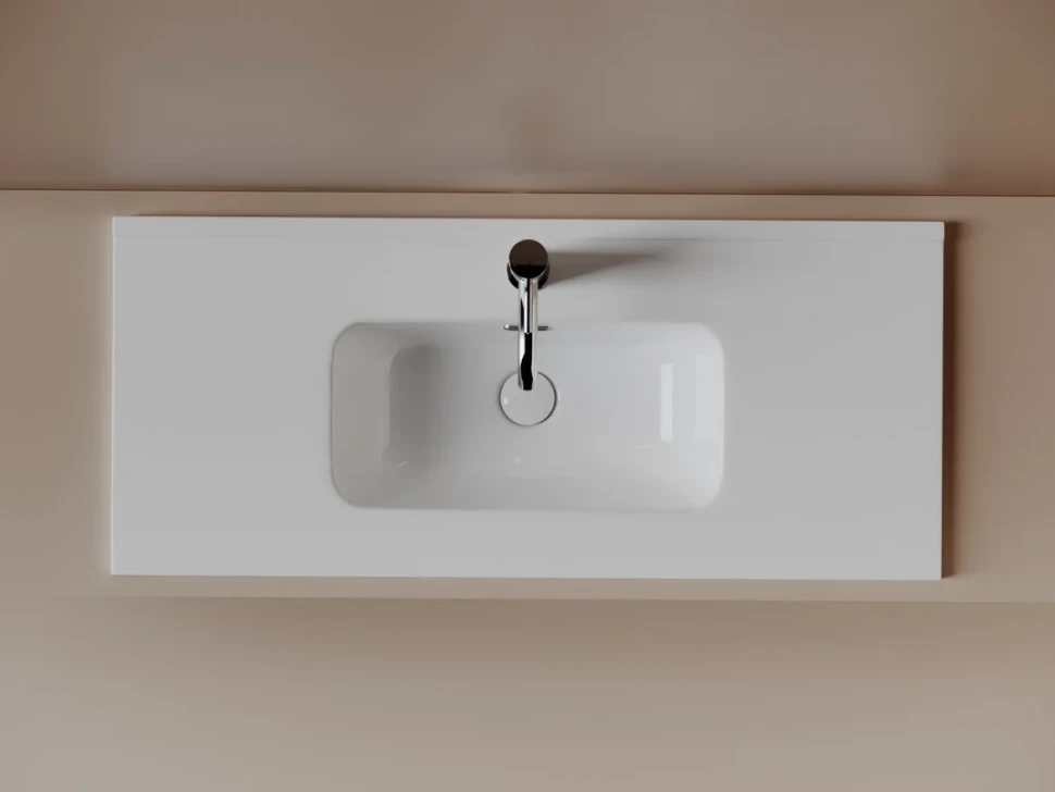 Раковина накладная Ceramicanova Compact 910x395x170, белый, CN7030