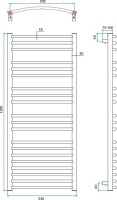 Полотенцесушитель электрический Grota Calma 53x120