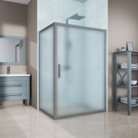 Душевой уголок Kubele DE019 R-MAT-MT 155х80 см, профиль матовый хром