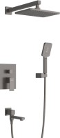 Душевой комплект Cezares Slider SLIDER-VDSET-GM С ВНУТРЕННЕЙ ЧАСТЬЮ, оружейная сталь