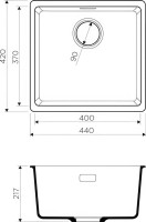 Комплект Мойка Omoikiri Kata 44-U-BL черная + Смеситель Blanco Catris-S Flexo 525792 с гибким изливом