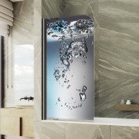 Шторка на ванну Maybahglass MGV-928-ФП010-6 60 см, профиль черный