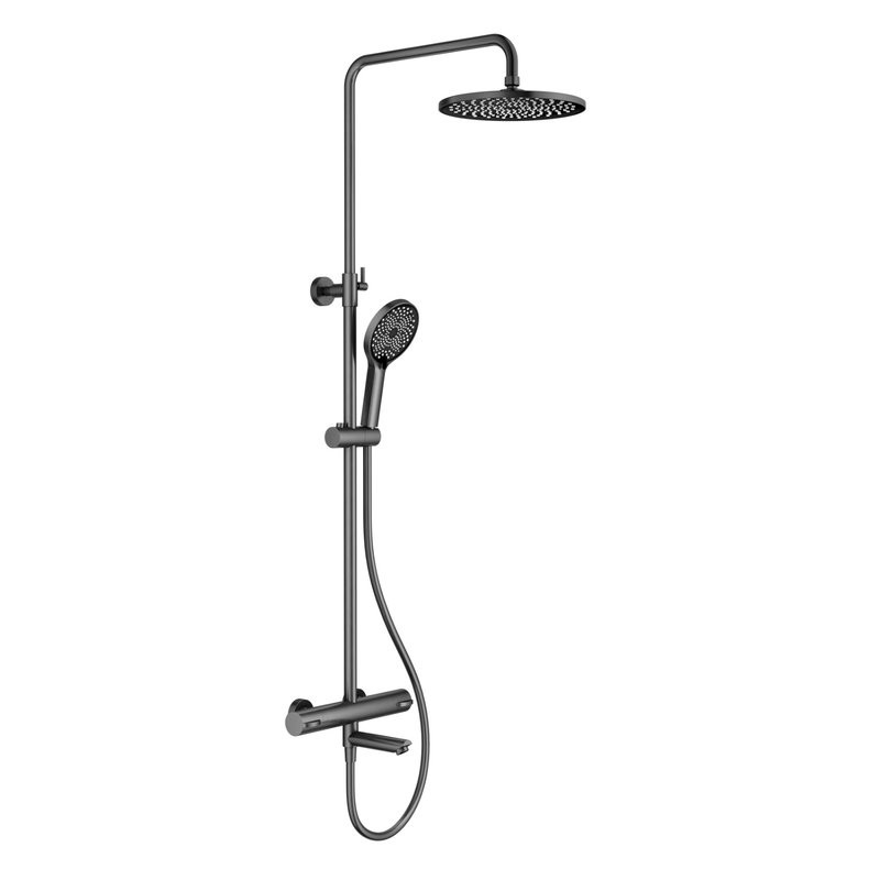 Душевая стойка Splenka S223 S223.26.09 с термостатом, графит