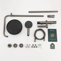 Душевая стойка Splenka S223 S223.26.09 с термостатом, графит