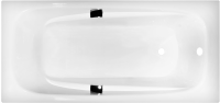 Чугунная ванна Byon Ide 180x85 см, пристенная, белая, на ножках, с ручками